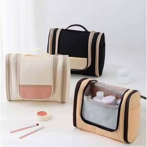 Free Sample Large Capacity Portable Travel <b>Waterproof</b> Microfiber Cosmetic Makeup <b>Bag</b> Travel <b>Toiletry</b> Organizer with Hanging Hook - Product Image 1