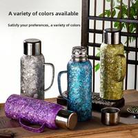 Bouilloire en titane pur, modèle Heirloom, thermos entièrement en titane, pot isotherme avec poignée, couvercle à fermeture magnétique, grande capacité 1L, titane
