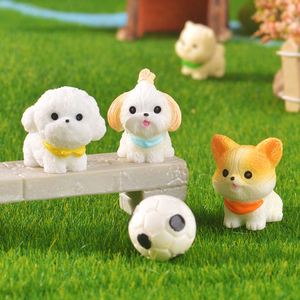 Figurines de chiens miniatures en résine assorties, adorables miniatures d'animaux pour l'artisanat DIY, jardin féerique, micro-paysage, maison de poupée, décoration intérieure - Product Image 6