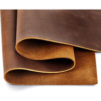 Kulit Sapi Asli Crazy Horse Coklat Tua Full-Grain Tebal 2mm Kulit Berminyak Anti-Pil Buatan Tangan DIY Kerajinan Kulit Abstrak