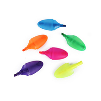Ensemble de stylos marqueurs fluorescents 6 couleurs personnalisables à pointe biseautée et pointe oblique, non effaçables, certifiés EN71, surligneurs pour enfants