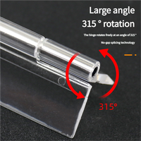 Wugeon Excellent DIY Handmade Transparent Polished Flat Washer Self-Adhesive Hinge Punch-Free Velcro Folding Fastener Acrylic