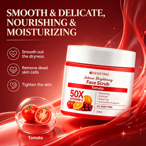 Gommage Visage et Corps Bio en Gros à la Vitamine C, Éclaircissant, Exfoliant, Hydratant, Nettoyant en Profondeur, à la Tomate - Product Image 3