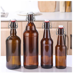 Bán Buôn 12 Oz 330Ml 500Ml 750Ml 1 Lít Lật Top Hổ Phách Glass Bia Chai Nâu Chai Nước Giải Khát Với Swing Top Nắp - Product Image 6