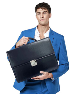 กระเป๋าเอกสารหนังแท้สไตล์อังกฤษย้อนยุคสำหรับผู้ชายกระเป๋าถือแบบวินเทจพร้อมล็อครหัสผ่านสำหรับคอมพิวเตอร์และกระเป๋าแล็ปท็อป - Product Image 4