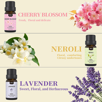 Kit d'huiles essentielles écologiques longue durée, 4 senteurs romantiques de fleurs et 2 de fruits frais, pour diffuseur d'air intérieur, spa et bain, idéal comme cadeau