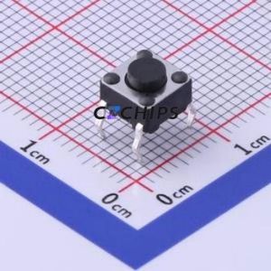 TS-1002-BR04516 Tactile Switch Through hole-4P,6x6mm Switch Single Pole Single Throw Round Button 1.6N Through Hole - Product Image 1