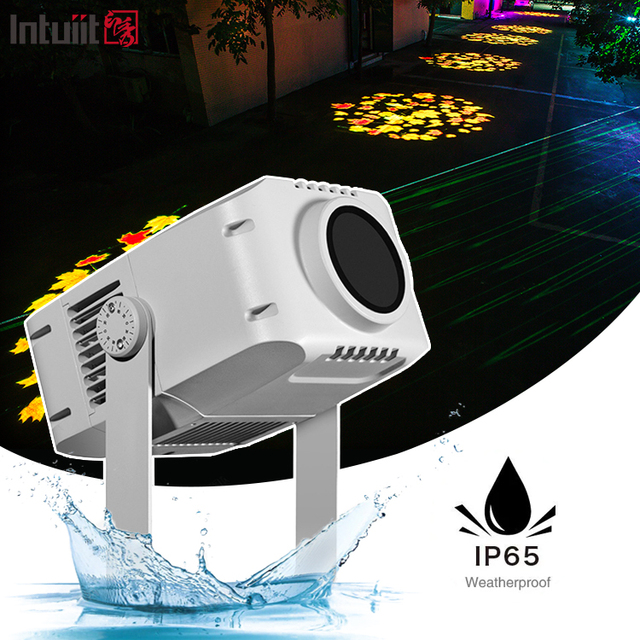 100W LED Dynamic Logo Gobo Projector with Water Wave Effect Outdoor Waterproof Advertising Light for Hotels Weddings IP65 Rating