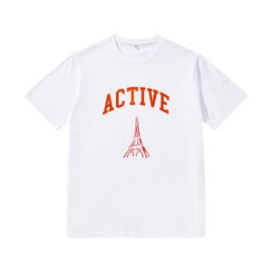 Camisetas de algodón de alta calidad de 180gsm para hombres, camisetas blancas ligeras de algodón 100% con impresión Digital - Product Image 2