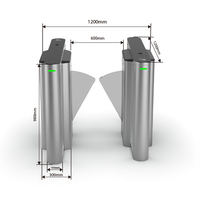Tourniquet à ailettes haute vitesse ZENIDEA, anti-pincement, anti-collision, fonctionnement silencieux, moteur sans balais, pour complexes commerciaux et lieux publics