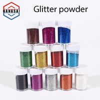 Polvo de purpurina de colores surtidos en botella mezcladora prellenada de fábrica, material para manualidades DIY, para moldeo de epoxi, fabricación de slime y adornos festivos