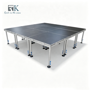 4'x4' <b>Portable</b> Stage Heavy Duty Stage Adjustable Aluminum Stage Modular Stage Platform - Product Image 1