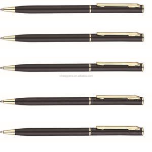 Nouveau stylo à bille fin et élégant avec logo imprimé, cadeau personnalisé, stylo promotionnel en métal - Product Image 2