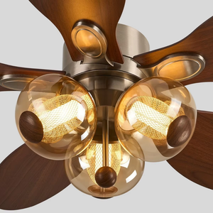 Ventilateur de plafond LED moderne à 3 pales avec télécommande, moteur DC, éclairage encastré, lumière blanc chaud 2700K, ventilateur pour salon - Product Image 6