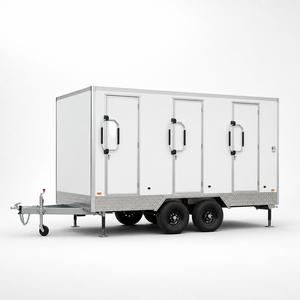 Remorque sanitaire mobile robuste à 3 compartiments, unité de toilettes portables pour travaux miniers et d'ingénierie intensifs - Product Image 2
