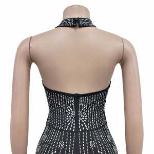 Nouvelle Combinaison Pantalon Halter Sans Manches de Luxe pour Femme, Broderie Tendance, Idéale Soirées et Clubs, Marque Célèbre, Collection 2026 - Product Image 6