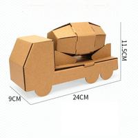 3D Puzzle Wellpappe Handwerk für Kinder Karton montiert Schloss Dinosaurier Kriegsschiff Umwelt freundliche Puzzle Paint able DIY Modell