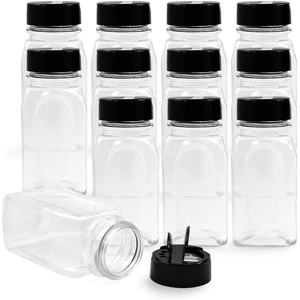2oz Plastic square Spice Jar , Cute Small <b>Bottles</b> , square <b>Bottles</b> with Lid - Product Image 1