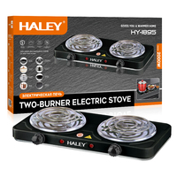 HALEY piringan panas listrik 2000W, alat masak permukaan Hotplate padat baja tahan karat dengan lampu indikator untuk penggunaan rumah tangga