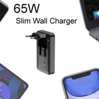 Adaptor Pengisi Daya PD 65W dengan Pin Lipat Portabel untuk Laptop, Ponsel, dan Tablet