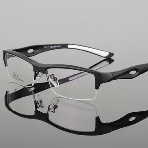 Gafas de miopía con logotipo personalizado de alta calidad, montura de gafas tr90, monturas de gafas ópticas, gafas rectangulares para hombre, gafas de medio marco