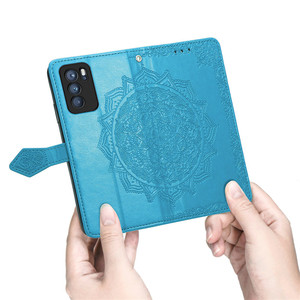 Funda de cuero con tapa para <span class=keywords><strong>OPPO</strong></span> Reno11 10 Pro Plus <span class=keywords><strong>5G</strong></span> Reno6 <span class=keywords><strong>Z</strong></span> Reno5 F <span class=keywords><strong>Reno4</strong></span> Reno3 A1K A12 A15 A53 A16 Mandala en relieve funda tipo billetera - Product Image 5