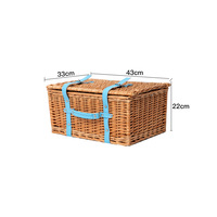 Panier en corde de papier tressé personnalisable grande capacité pour pique-nique, boîte de rangement cadeau, sac de rangement pour literie