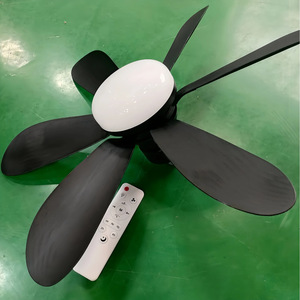 Led <b>Ceiling</b> <b>Fan</b> 6 Blades E27 Led Light <b>Remote</b> <b>Control</b> Flush Mount For Bedroom Living Room - Product Image 1