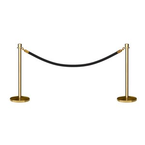 Barriera in corda in acciaio inossidabile per il controllo della folla, palo dorato con corda rossa per eventi e mostre museali - Product Image 3