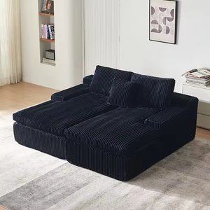 Sofá Cama Moderno de Lujo en Terciopelo en Forma de L, con Funciones Ajustables y Diseño Duradero para Sala de Estar, Sofá sin Estructura - Product Image 4