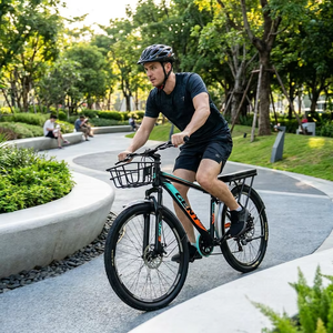 Bicicletta da Montagna 26 Pollici, 21 Velocità, Freni a Disco, Cestino Anteriore, Portapacchi Posteriore, Sella Imbottita, Telaio in Acciaio, Parafanghi Completi - Product Image 2