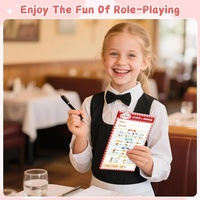Carnets de jeu d'imitation pour enfants, avec thèmes Restaurant, Visite chez le vétérinaire, Salon de café, Carnet de jeu de rôle imaginatif