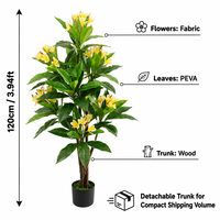 JWS4252 Desain Baru Tanaman Bunga Plumeria Rubra Buatan untuk Dekorasi Rumah dan Mal Bunga Plumeria Rubra Buatan