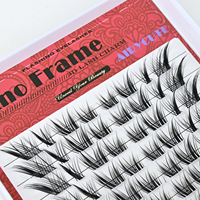 Extensions de cils naturels pré-collés en grappes, DIY à domicile, individuels, sans colle, cils en grappes