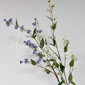 Bouquet de fleurs artificielles en soie, haute simulation, pour mariage, décoration intérieure, accessoires de photographie, blanc, rose, bleu, violet, rouge - Product Image 1