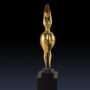 Figurine de beauté en bronze, pièce d'art en cuivre coloré, décoration de bureau et de maison, décoration de table d'hôtel, objet en cuivre de style - Product Image 3