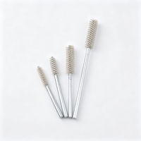 Brosse industrielle en fil d'aluminium oxyde abrasif, double tige, double spirale torsadée, non-abrasive, pour polissage