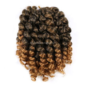 Vente en gros 8 pouces jamaïcain Bounce Jumpy baguette Curl Crochet tresse cheveux torsion <span class=keywords><strong>tresses</strong></span> africaines en synthétique tressage Extensions <span class=keywords><strong>de</strong></span> cheveux - Product Image 1