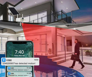 Cámara Solar <span class=keywords><strong>V380</strong></span> 4G con Tarjeta SIM, Detección Humana PIR, Seguridad 4K HD, Wifi, IP Inalámbrica, Energía Solar, Cámaras CCTV, Cámara Inteligente para el Hogar - Product Image 6