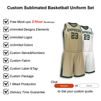 Fournisseur de maillots de basket-ball réversibles, respirants et anti-humidité, ensemble d'uniformes de basket-ball personnalisés par sublimation, poids lourd, double face