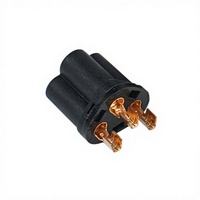 Connecteur de boîtier arrière en plastique ZX (Noir/Cuivre) avec support de borne intégré, doublure de prise, accessoire de cordon d'alimentation
