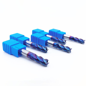Bán nóng hrc65 màu xanh Nano lớp phủ Vonfram cacbua phẳng <span class=keywords><strong>endmill</strong></span> với <span class=keywords><strong>4</strong></span> sáo CNC <span class=keywords><strong>Carbide</strong></span> công cụ hrc65 vonfram thép cuối nhà máy - Product Image 3