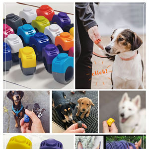 Nuevo diseño anillo de dedo silbato de entrenamiento para perros entrenador de perros profesional entrenamiento de mascotas Abs Acero inoxidable perro <span class=keywords><strong>Clicker</strong></span> - Product Image 6