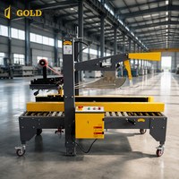 Machine de scellage de cartons entièrement automatique Goldtec GTF-AT5050 à grande vitesse avec pliage de rabats, réglable pour le scellage supérieur et inférieur des boîtes
