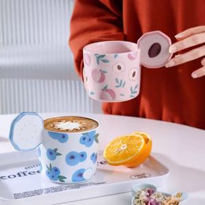 Mug <span class=keywords><strong>à</strong></span> fruits avec couvercle, <span class=keywords><strong>grande</strong></span> capacité, tasses <span class=keywords><strong>à</strong></span> <span class=keywords><strong>café</strong></span> en céramique, livraison gratuite, tasses <span class=keywords><strong>à</strong></span> petit-déjeuner originales, tasses <span class=keywords><strong>à</strong></span> thé inhabituelles - Product Image 4