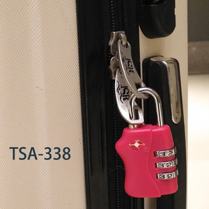 <b>TSA</b> Approved 3 Digit Combination <b>Lock</b> ABS Plastic Travel Padlock Black Rose Red Sky Blue - Product Image 3
