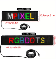 Affichage mené flexible de contrôle polychrome d'APPLI de HD, panneaux de la matrice LED Signe mené par voiture flexible douce d'affichage de fenêtre arrière de signe de voiture de LED