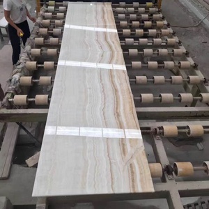 مارمر حكمت الرخام الأبيض العقيق لوح شروق الشمس بلاط حجر البهجة - Product Image 5