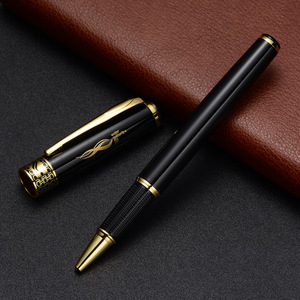 Vente flash - Stylo à bille en métal personnalisé avec logo DIY, design fin en aluminium, encre bleue, largeur d'écriture 0,5 mm - Product Image 4