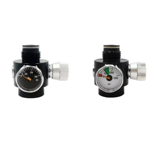 Vanne de régulation de pression d'air CO2 pneumatique en alliage d'aluminium noir Zimakyfa PBRG-300, réglable 0-200 PSI 0-800 PSI G1/2 - Product Image 1